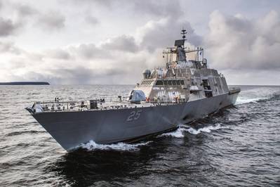 The U.S. Navy accepted delivery of the future USS Marinette (LCS 25) from Lockheed Martin at the Fincantieri Marinette Marine shipyard (Photo: Lockheed Martin)

