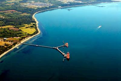 Aerial View of BP Cherry Point Dock (Photo, NOAA, 2013)