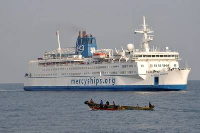 Africa Mercy at sea (Photo: Mercy Ships)