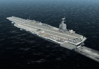 Aircraft carrier: Image credit HII