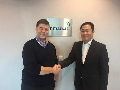 Ronald Spithout, President, Inmarsat Maritime and Eric Sung, President & CEO, Intellian (Photo: Inmarsat)