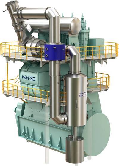 Alfa Laval PureCool, part of WinGD’s iCER technology on WinGD X-DF engines (Image: Alfa Laval)