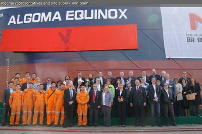 Algoma Equinox Launching: Photo courtesy of Algoma Central Corp.