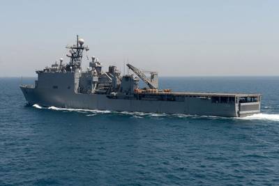 Amphibious dock landing ship USS Gunston Hall (U.S. Navy photo by Mark Andrew Hays)