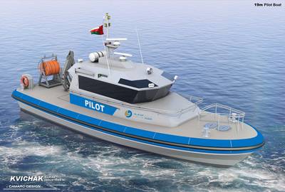 An artist's rendering of the pilot boat (Photo by Kvichak Marine Industries) 