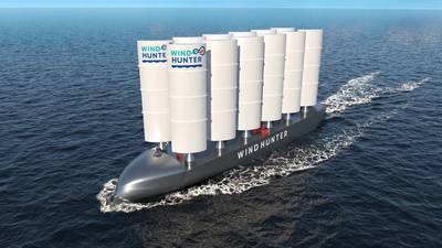 An examples of potential uses of the bonds’ proceeds include Wind Hunter, the ultimate zero emission ship. Image courtesy MOL