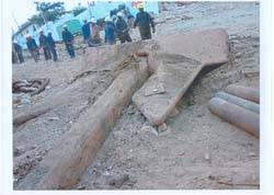 The anchor before it is extracted.