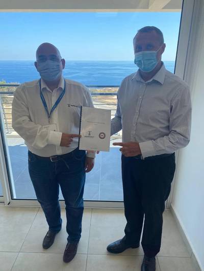 Andrea Lodolo, CEO of MaritimeMT (left) and Kevin Keeler, International Sales Director of ISTC (right) at MaritimeMT’s Center. (Photo: MaritimeMT)
