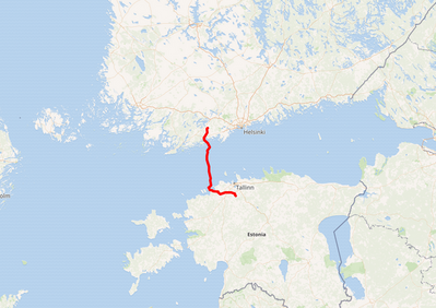 Credit: Approximate location of Balticconnector between Finland and Estonia. - Credit: Wikimedia Maps
