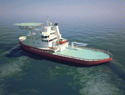 Arctic Oil Spill Icebreaker: Image courtesy of Aker Arctic Technology