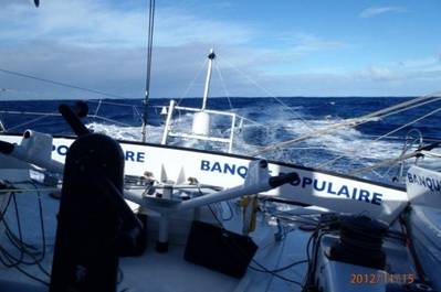 Armel Le Cléac’h: Photo credit Vendée Globe/Banque Populaire