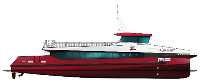 Artist impression WDR catamaran (Photo: Radio Holland)