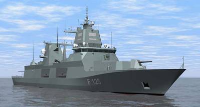 An artist rendering of the F125 frigate