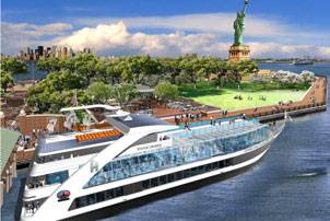 Artist rendering of the Hornblower Hydrogen Hybrid (H3) (Image courtesy Statue Cruises)