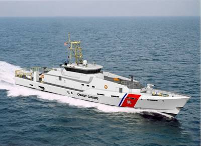 Artist’s concept drawing of the Bollinger built Fast Response Cutter "Sentinel" Class for the United States Coast Guard.