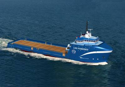 Artist's Depiction: LNG powered Offshore Supply Vessel