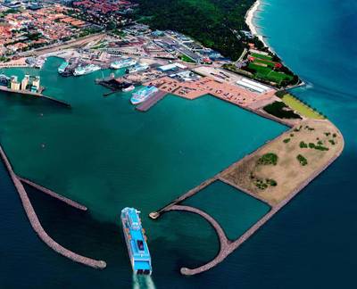 Artist's impression of the new port (© Port of Ystad)