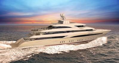 An artist's rendering of Golden Yacht Ltd's O’Pari3 (Photo courtesy of SAM Electronics)
