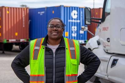 Audrey Burcy, manager of trucking for Crowley Land Transportation (c) Crowley