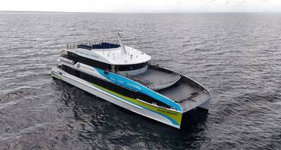 Austal Philippines has delivered the Incat Crowther-designed “Ocean Master” to Rottnest Fast Ferries, of
Hillarys Western Australia (Image: Austal Philippines)