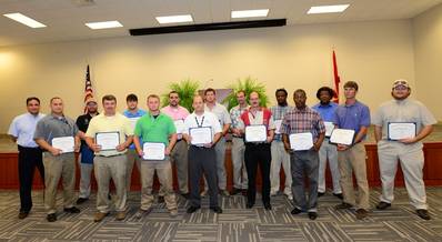 Austal USA honored 15 graduates of Austal’s cutting-edge four-year apprenticeship program.