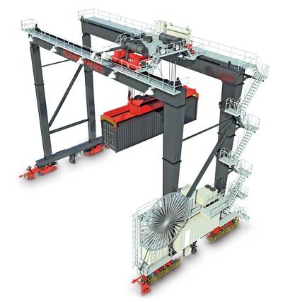 Automated Stacking Crane: Image credit Konecranes