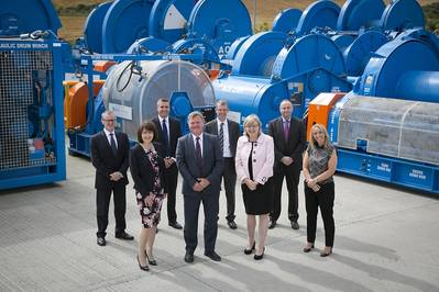 Back row, left to right: Kevin McLardy, Andy Thom, Richard Wilson, Chris Dixon. Front row, left to right: Valerie Cheyne, Alfie Cheyne, Hayley Yule, Lisa McPherson (Photo: ACE Winches)