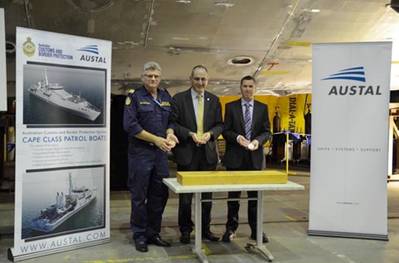 Cape-class Keel laying ceremony: Photo credit Austal