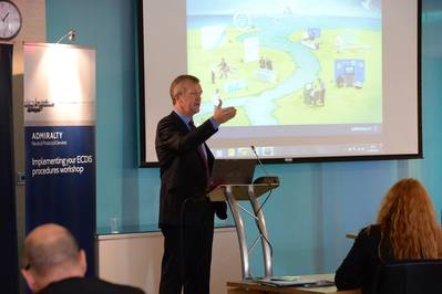 Captain Paul Hailwood, UKHO ECDIS Seminar (Photo: UKHO)