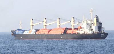 Cargo ship MV OS-35 was recently attacked by suspected armed pirates in the Gulf of Aden (Photo: EUNAVFOR)