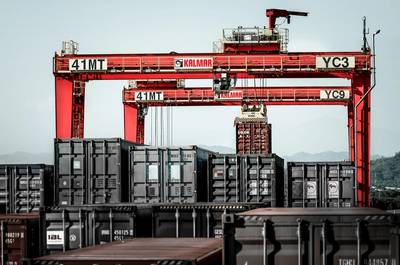 Cargotec company Kalmar is to supply RTGs to DP World for installation at the Nhava Sheva International Container Terminal in Mumbai, India.

(Photo: Cargotec)