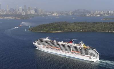 Carnival Spirit arrives into Sydney Harbor. (Photo: Carnival Cruise Lines, Photographer credit: James Morgan)