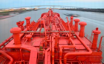 Gas Carrier Foredeck: Photo courtesy of Navigator