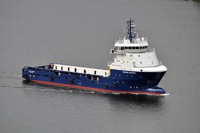 Caspian Provider, a 6,300 BHP platform supply vessel operating in Topaz’s Caspian fleet