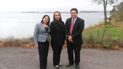 Cecilia Hernandez, Magdalena Carrera and Victor Almengor from Panama Maritime Authority, during the audit of Seagull Maritime’s training center in Horten, Norway. (Photo courtesy of Seagull)