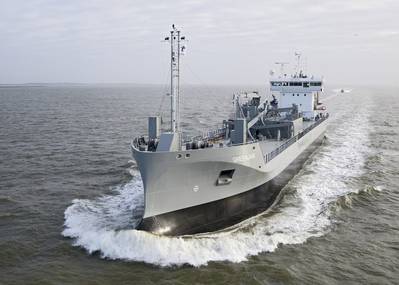 JT Cement's LNG-fuelled cement carried Greenland undergoing sea trials (Photo: Thordon Bearings)