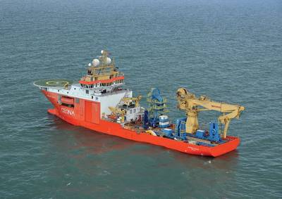 Ceona's DP3 Multi-purpose Vessel, the Normand Pacific (Credit NCS Survey)