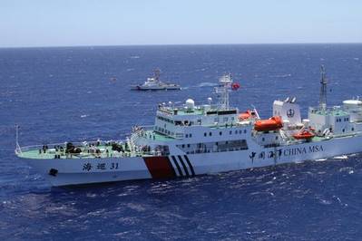 China Coast Guard Cutter: Photo courtesy of USN