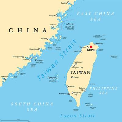 China's military said on Thursday that it had dispatched naval and air forces to monitor and warn a U.S. guided missile destroyer that sailed through the sensitive Taiwan Strait. Credit: Adobe Stock/Peter Hermes Furian