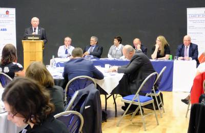 Chris Evans speaking at the WISTA-UK Forum (Credit WISTA)