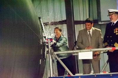 Christening USNS Fall River: Photo credit Austal USA