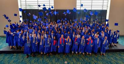 The Class of 2017 at Ingalls Shipbuilding's Apprentice School celebrates at their graduation ceremony (Photo: Andrew Young/HII)