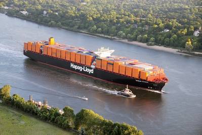 The DNV GL classed Hamburg Express is the 13,200 TEU flagship of Hapag-Lloyd's fleet.