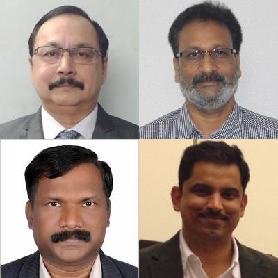 Clockwise from top left: Pravin Kirolikar, R Sudharshan, Viraj Padiyar, B. Jeyanthan (Photo: Goltens)