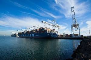 CMA CGM containership at the Port of Long Beach (Photo courtesy of the Port of Long Beach)