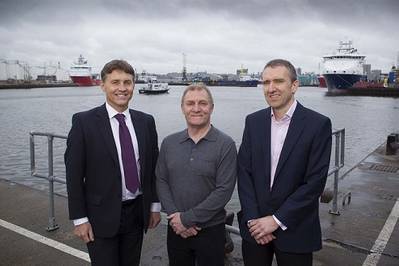 (L-R) Colin Forbes, Kevin Gorman and John Ewen (Photo: Harkand)