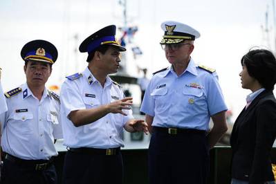 Commandant Papp in Vietnam Discussion: Photo credit USCG