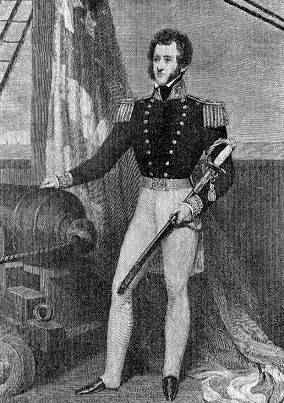 Commodore Robert F. Stockton, Halftone reproduction of a 19th Century engraving, printed by Carruth & Carruth, Oakland, California, for the Sloat Memorial Association of Oakland. The original engraving was based on a painting on ivory owned by Commodore Stockton's son, the Hon. John P. Stockton. ( U.S. Naval Historical Center Photograph.)