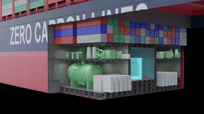 Concept design showing the arrangement of nuclear reactor and supporting equipment. (Image: ABS)