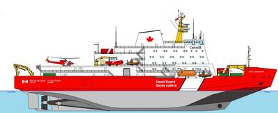 Conceptual depiction of new icebreaker.